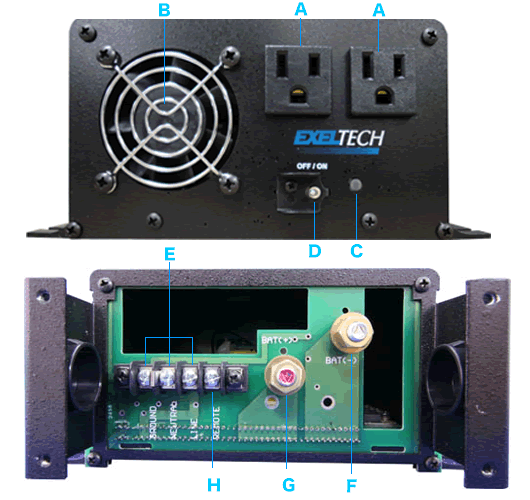 DC-AC  EXELTECH XP1100K-24 DC24V